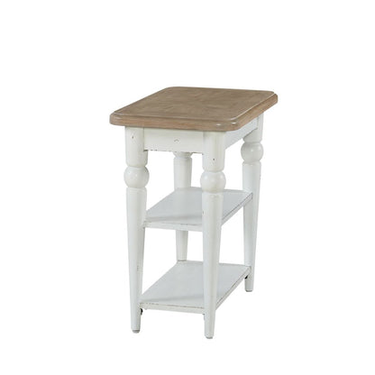 Turnberry Park - Chairside Table - Washed White Chair Side Tables by Liberty Furniture - Walls Furniture & Mattress