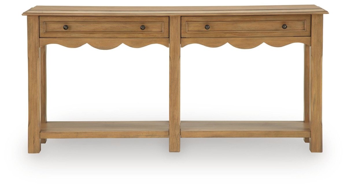 Whitmund - Console Sofa Table - Light Brown Console Tables by Signature Design by Ashley® - Walls Furniture & Mattress