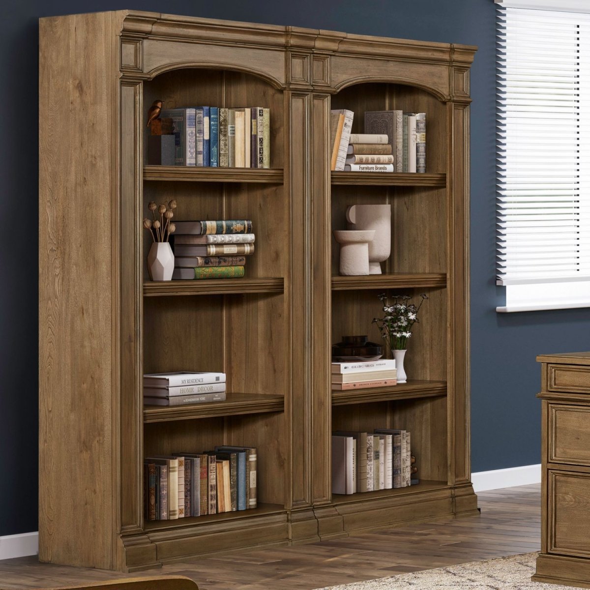 Reynolda - 2 Piece Bunching Bookcase - Camel Beige 2 Piece Home Office Sets by Liberty Furniture - Walls Furniture & Mattress