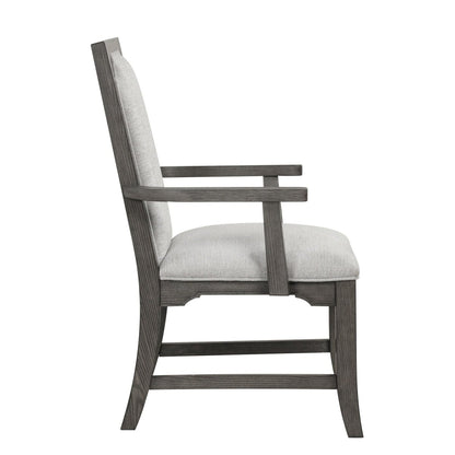 Lisbon - Dining Arm Chair (Set of 2) - Gray Chair Sets by New Classic - Walls Furniture & Mattress