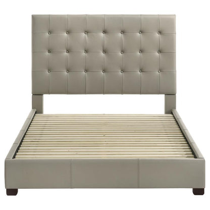 Medley - Genuine Leather Platform Bed Upholstered Beds by Coaster Fine Furniture - Walls Furniture & Mattress