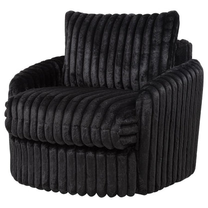 Sarco - Corduroy Upholstered Swivel Accent Arm Chair Swivel Chairs by Coaster Fine Furniture - Walls Furniture & Mattress