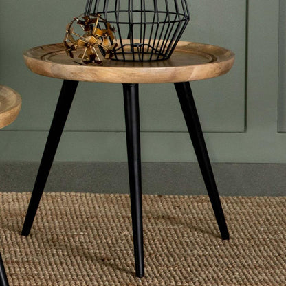 Zoe - Round Mango Wood Table End Tables by CoasterEssence - Walls Furniture & Mattress