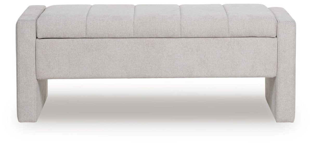 Akselman - Gray - Storage Bench Storage Benches by Signature Design by Ashley® - Walls Furniture & Mattress