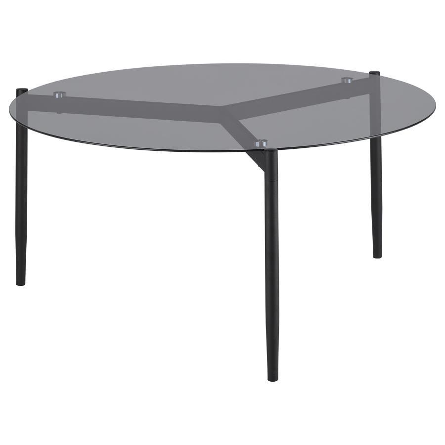 Rosalie - Round Smoked Glass Top Table End Tables by CoasterEveryday - Walls Furniture & Mattress
