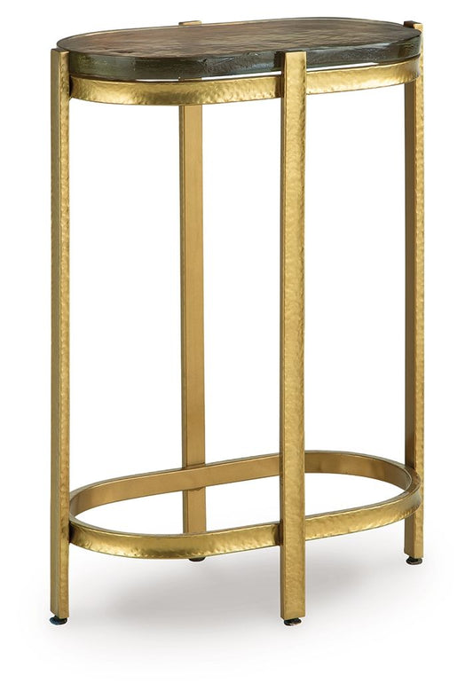 Porterville - Gold Finish - Accent Table Accent Tables by Signature Design by Ashley® - Walls Furniture & Mattress