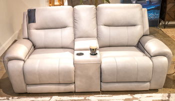 Real Moments - Power Reclining Loveseat With Audio Seating - Ash Reclining Loveseats by Signature Design by Ashley® - Walls Furniture & Mattress