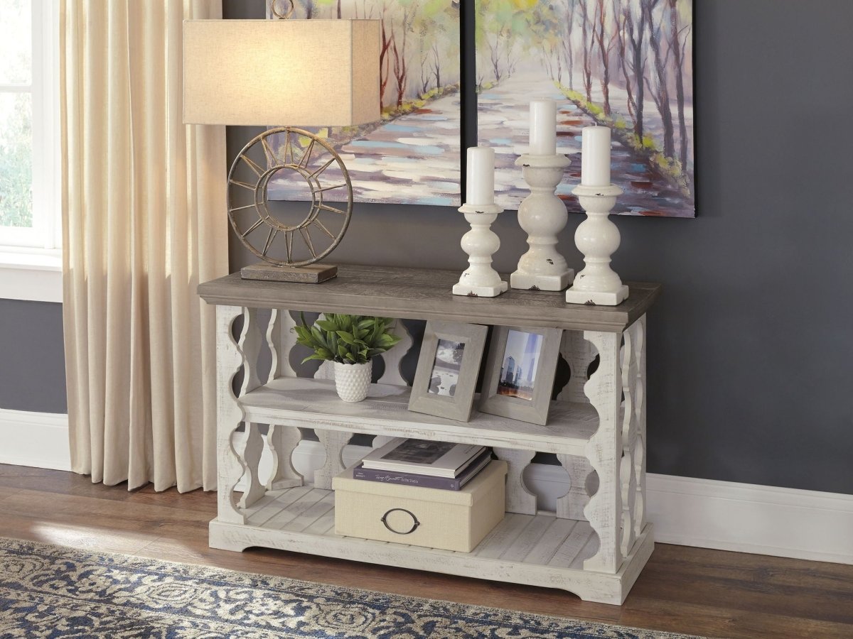 Havalance - Console Sofa Table - Gray / White Sofa Tables by Signature Design by Ashley® - Walls Furniture & Mattress