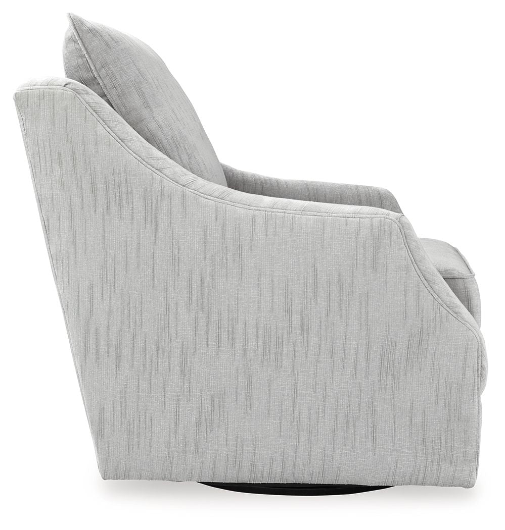 Gubbins - Swivel Accent Chair - Gray Swivel Chairs by Signature Design by Ashley® - Walls Furniture & Mattress