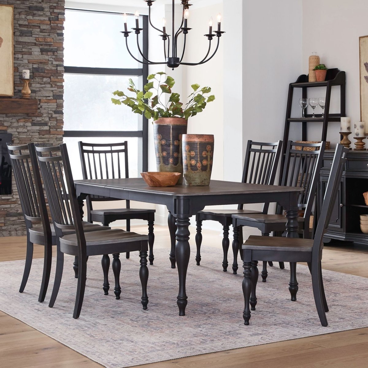 Magnolia Manor - Leg Table Set 5 Piece Dining Room Sets by Liberty Furniture - Walls Furniture & Mattress