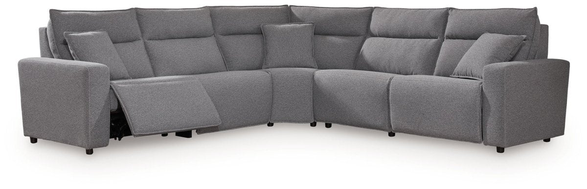 ModMax II - Salt And Pepper - Reclining Sectional Reclining Sectionals by Signature Design by Ashley® - Walls Furniture & Mattress