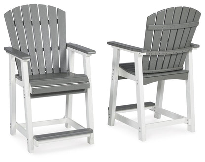 Transville - Barstool (Set of 2) - Gray / White Stool Sets by Signature Design by Ashley® - Walls Furniture & Mattress