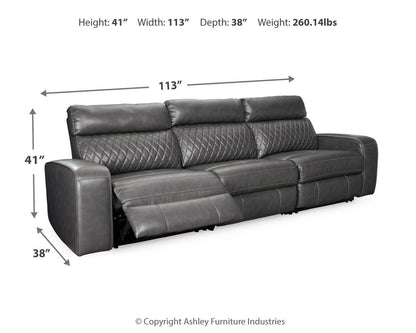 Samperstone - Power Reclining Sectional Reclining Sectionals by Signature Design by Ashley® - Walls Furniture & Mattress
