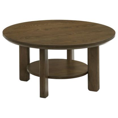 Ottowa - Round Wood Table With Shelf End Tables by Coaster Fine Furniture - Walls Furniture & Mattress