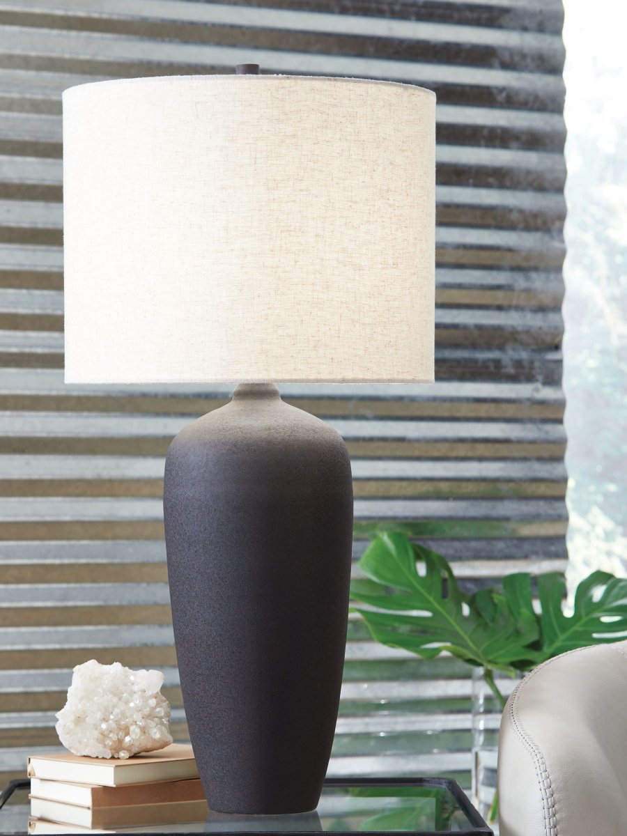 Ryenburg - Black - Metal Table Lamp Table Lamps by Signature Design by Ashley® - Walls Furniture & Mattress