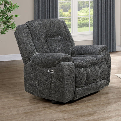 Stanwick - Glider Recliner With Power Footrest - Gray Glider Chairs by New Classic - Walls Furniture & Mattress