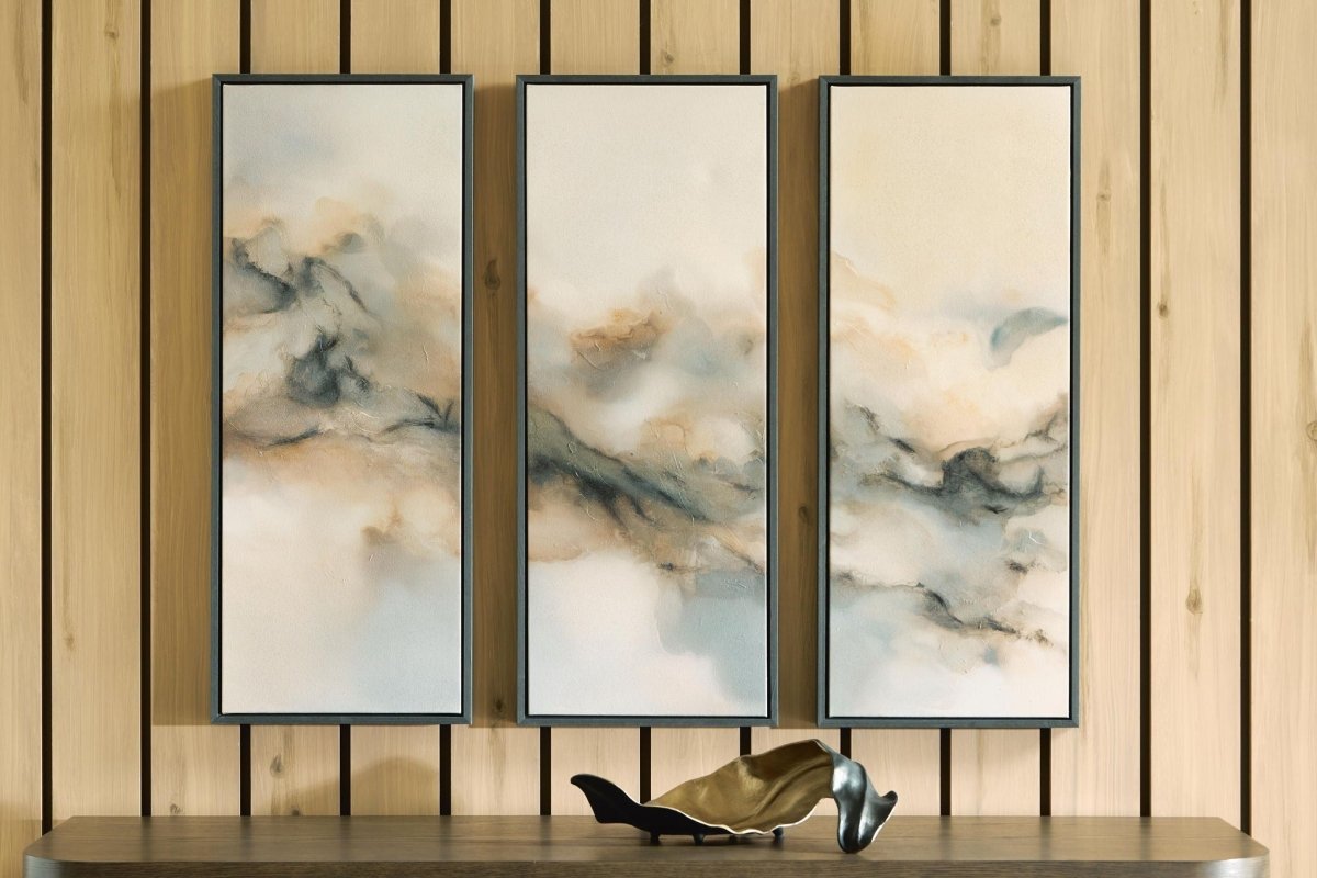 Larrondale - Wall Art Set (Set of 3) - Black / Gray / Brown Canvas Art Sets by Signature Design by Ashley® - Walls Furniture & Mattress