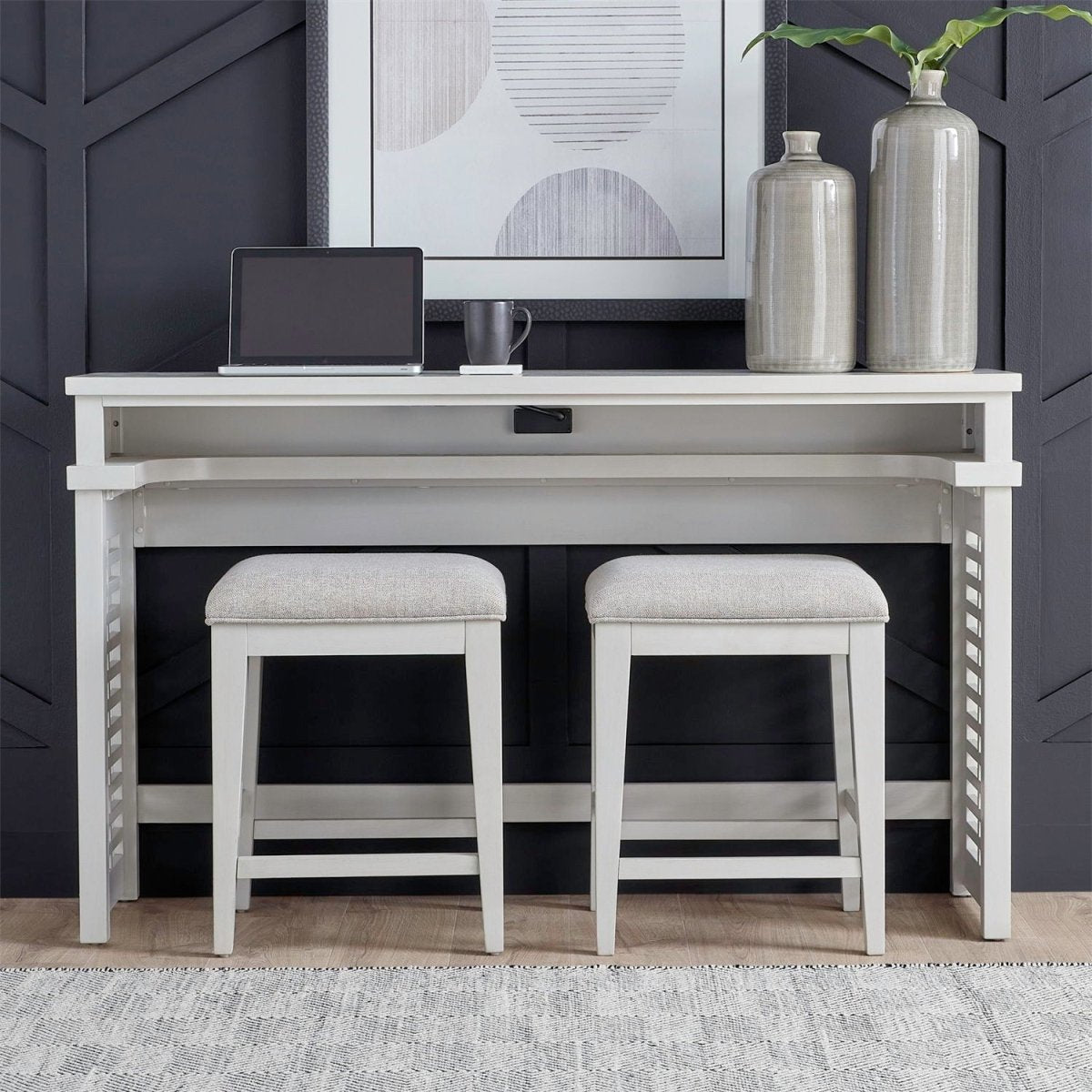 Berkley Square - 3 Piece Console Set - Linen & Khaki 3 Piece Living Room Sets by Liberty Furniture - Walls Furniture & Mattress