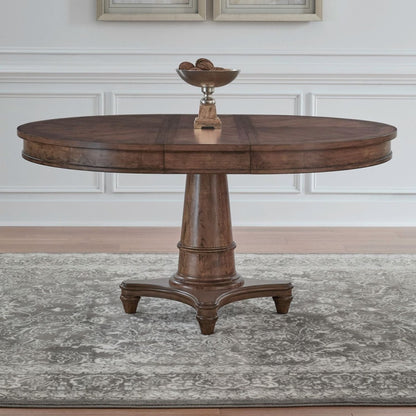 Harrison Heights - Pedestal Table - Sienna Dining Tables with Extensions by Liberty Furniture - Walls Furniture & Mattress