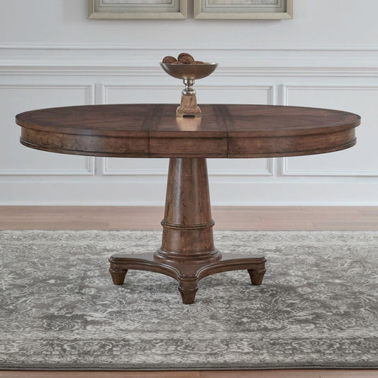 Harrison Heights - Pedestal Table - Sienna Dining Tables with Extensions by Liberty Furniture - Walls Furniture & Mattress