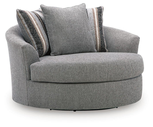 Creston Heights - Oversized Swivel Accent Chair - Smolder Swivel Chairs by Signature Design by Ashley® - Walls Furniture & Mattress