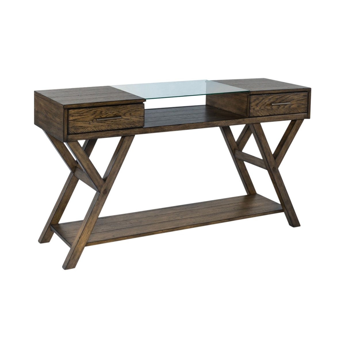 Lennox - Drawer Sofa Table - Dark Brown Sofa Tables by Liberty Furniture - Walls Furniture & Mattress