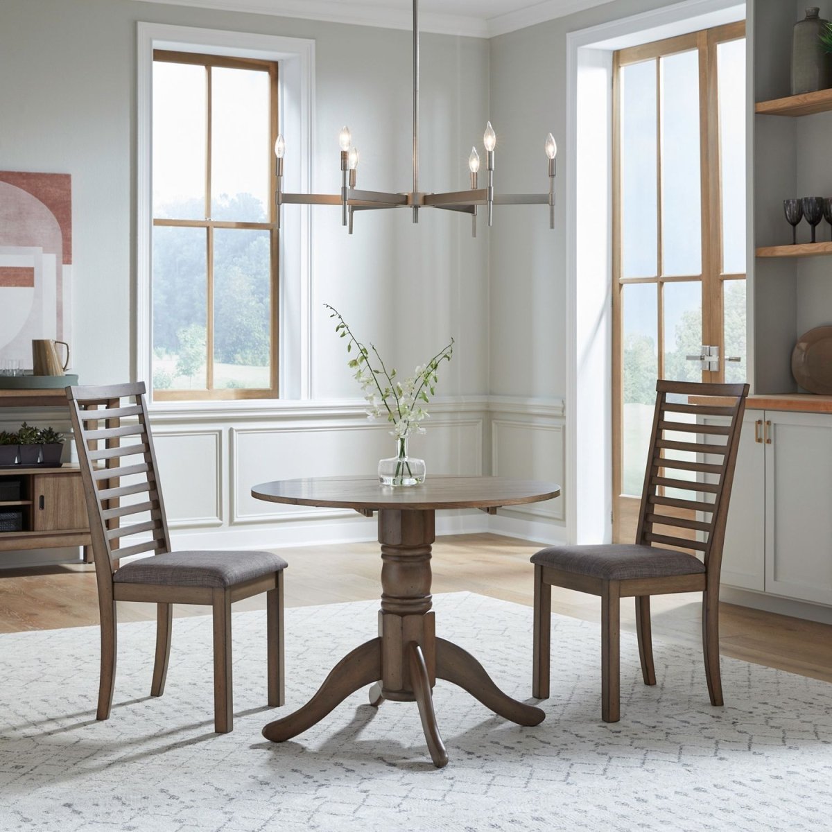 Brook Bay - 3 Piece Drop Leaf Set 3 Piece Dining Room Sets by Liberty Furniture - Walls Furniture & Mattress
