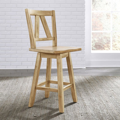 Lindsey Farm - Counter Height Swivel Chair (RTA) Swivel Chairs by Liberty Furniture - Walls Furniture & Mattress