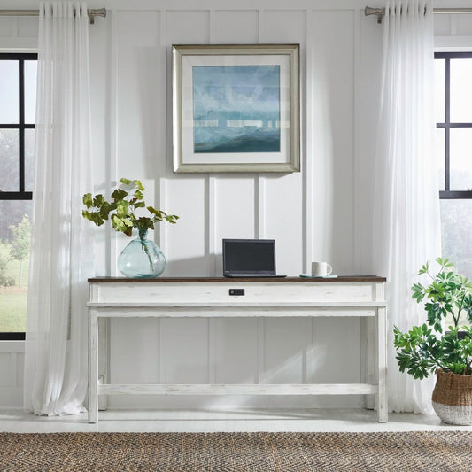 River Place - Console Bar Table - White Console Tables by Liberty Furniture - Walls Furniture & Mattress