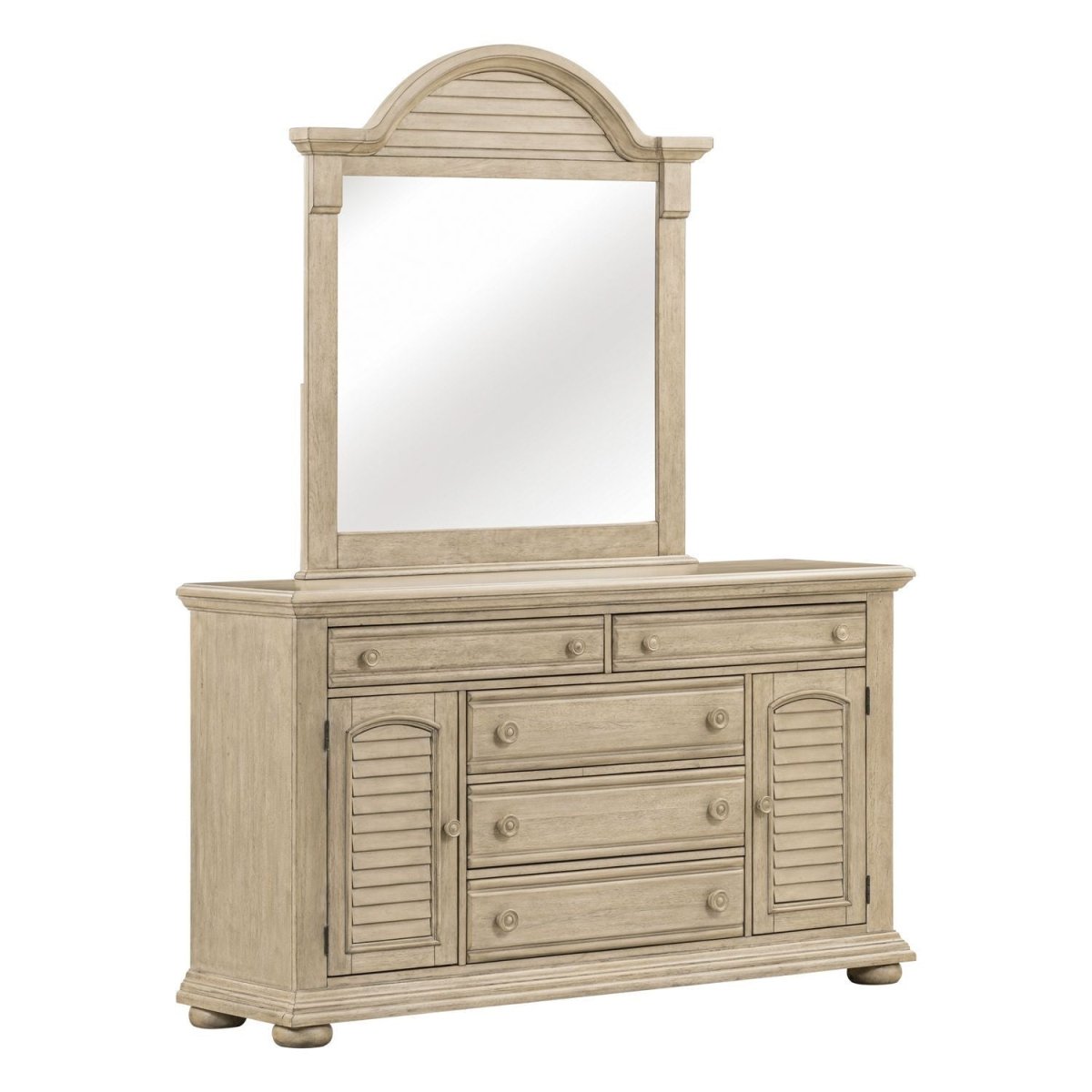 Summer House - Dresser & Mirror - Sand Dune Dresser & Mirror by Liberty Furniture - Walls Furniture & Mattress