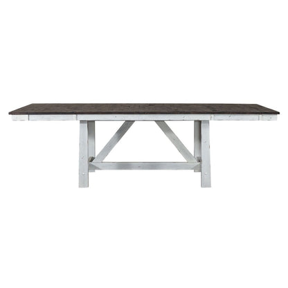 Farmhouse - Trestle Table - White Dining Tables by Liberty Furniture - Walls Furniture & Mattress