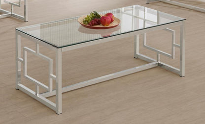 Merced - Glass Top Metal Table End Tables by CoasterEssence - Walls Furniture & Mattress