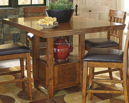 Ralene - Rectangular Dining Room Counter Extension Table - Medium Brown