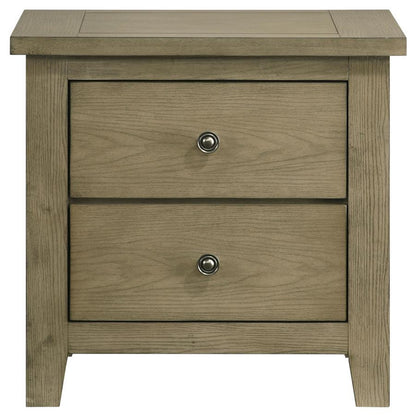 Hazlewood - 2 - Drawer Nightstand Bedside Table - Vineyard Oak Accent Nightstands by Coaster Fine Furniture - Walls Furniture & Mattress