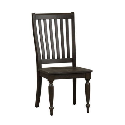 Harvest Home - Slat Back Side Chair - Black Side Chairs by Liberty Furniture - Walls Furniture & Mattress