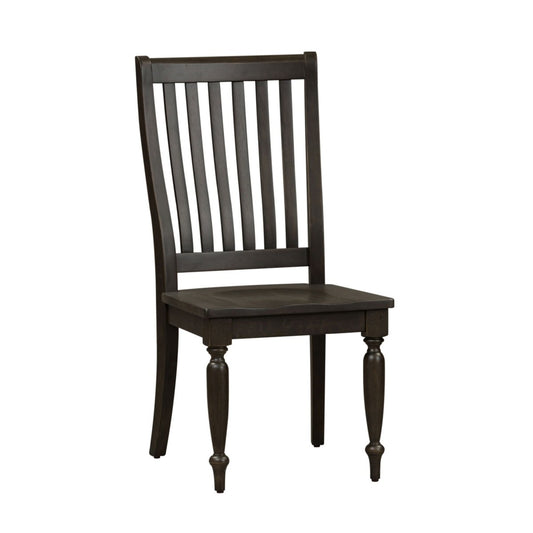 Harvest Home - Slat Back Side Chair - Black Side Chairs by Liberty Furniture - Walls Furniture & Mattress