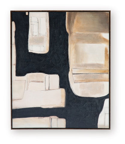 Feyville - Wall Art - Black / Brown / Cream Canvas Art by Signature Design by Ashley® - Walls Furniture & Mattress