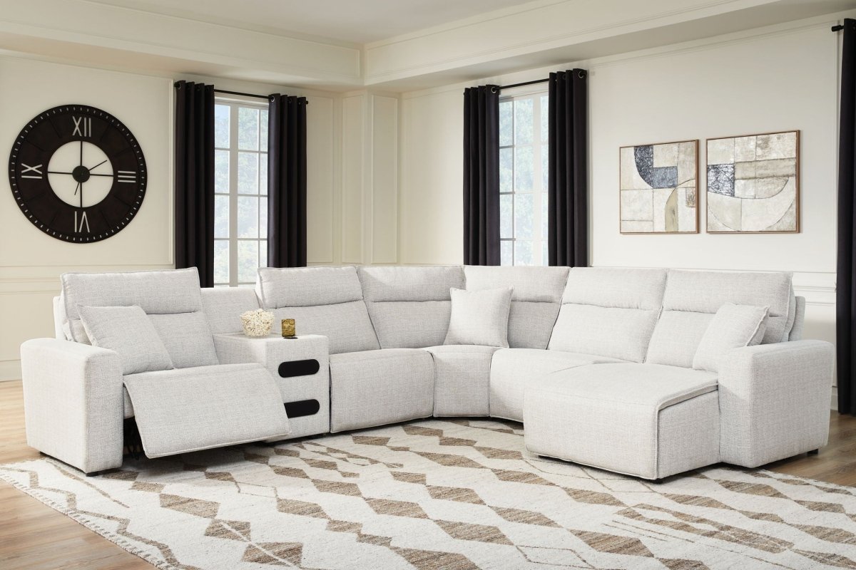 Modmax II - Reclining Sectional - Stone Reclining Sectionals by Signature Design by Ashley® - Walls Furniture & Mattress