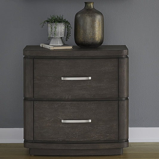 Cascade Falls - Nightstand With Charging Station - Satin Espresso Nightstands w/ Charging Stations by Liberty Furniture - Walls Furniture & Mattress
