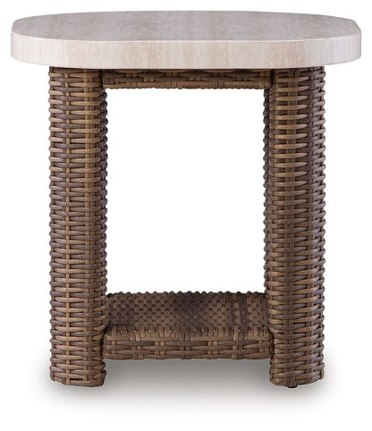 Dolan Creek - Square End Table - Beige / Brown End Tables by Signature Design by Ashley® - Walls Furniture & Mattress