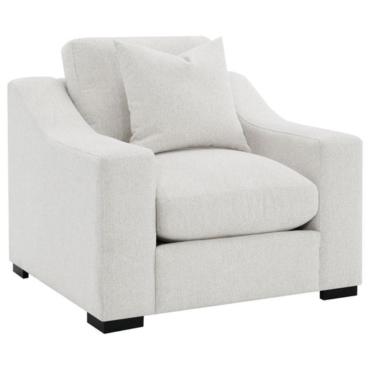 Ashlyn - Fabric Upholstered Track Arm Accent Chair - Sand Arm Chairs by Coaster Fine Furniture - Walls Furniture & Mattress