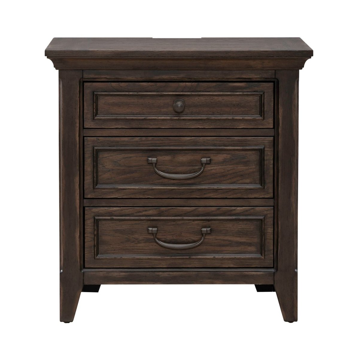 Paradise Valley - Nightstand With Charging Station - Dark Brown
