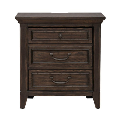 Paradise Valley - Nightstand With Charging Station - Dark Brown