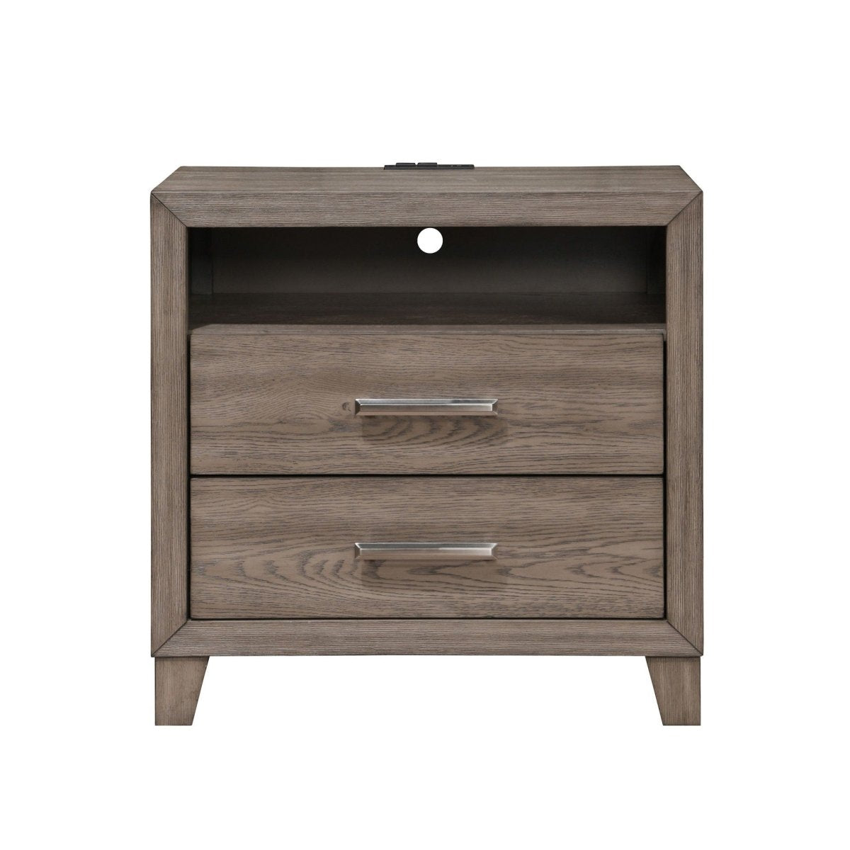 Harrisburg - 2 Drawer Nightstand - Walnut Accent Nightstands by New Classic - Walls Furniture & Mattress