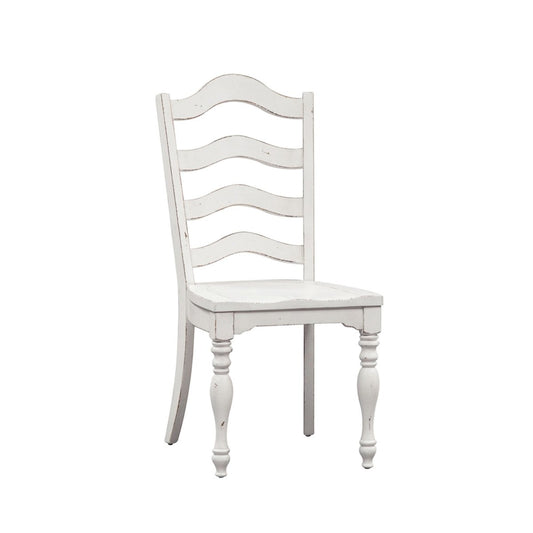 Magnolia Manor - Ladder Back Side Chair - White Side Chairs by Liberty Furniture - Walls Furniture & Mattress