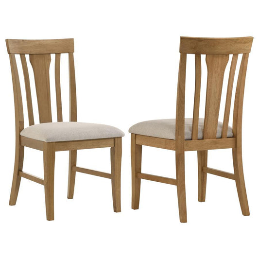 Hartville - Dining Side Chair (Set of 2) - Natural Light Brown Chair Sets by Coaster Fine Furniture - Walls Furniture & Mattress