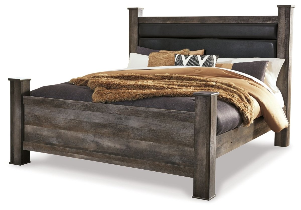 Wynnlow - Poster Bed Upholstered Beds by Signature Design by Ashley® - Walls Furniture & Mattress