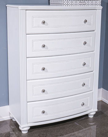 Kozlani - White - Five Drawer Chest Accent Chests by Signature Design by Ashley® - Walls Furniture & Mattress