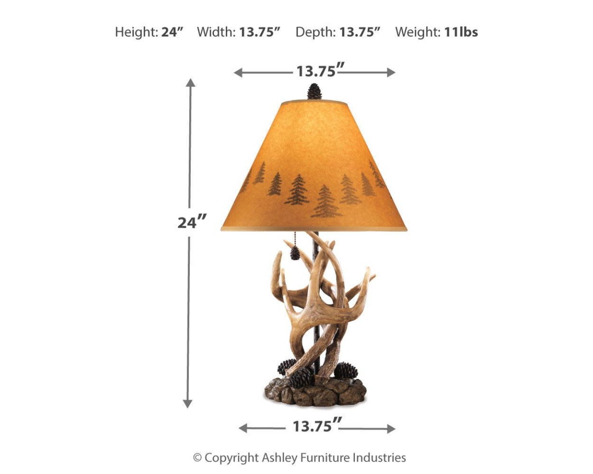 Derek - Table Lamp (Set of 2) Table Lamps by Signature Design by Ashley® - Walls Furniture & Mattress