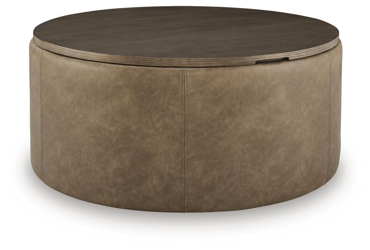 Bethanstone - Storage Ottoman - Warm Brown Storage Ottomans by Signature Design by Ashley® - Walls Furniture & Mattress